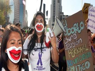 Manifestantes derecho al Aborto