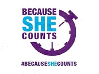 Logo Campaña Because She Counts